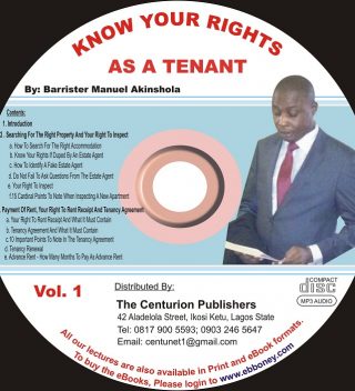 Know Your Rights As A Tenant - Lecture CD