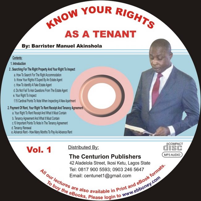 Know Your Rights As A Tenant - Lecture CD