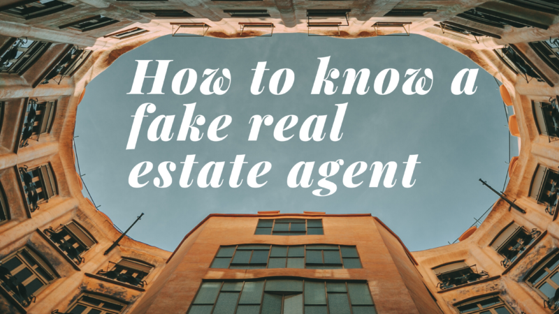 how to identify a fake real estate agent