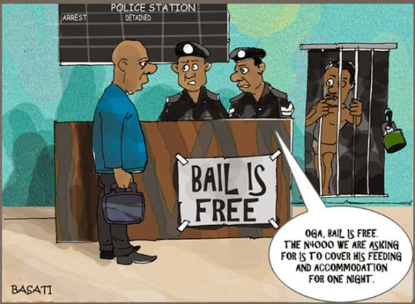 police requesting bail money